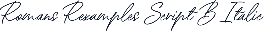Romans Rexamples Script B Italic