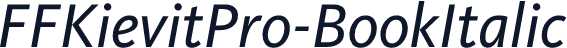 FFKievitPro-BookItalic