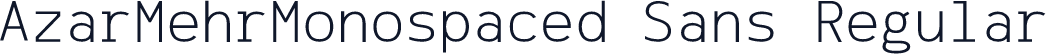 AzarMehrMonospaced Sans Regular