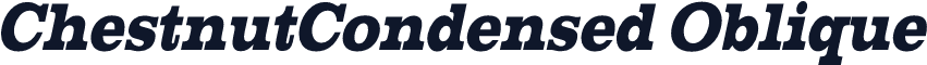 ChestnutCondensed Oblique