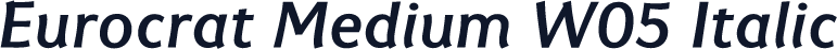 Eurocrat Medium W05 Italic
