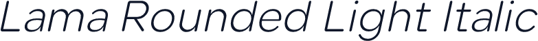 Lama Rounded Light Italic