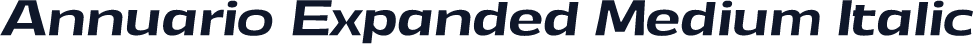 Annuario Expanded Medium Italic