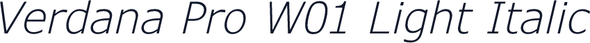 Verdana Pro W01 Light Italic