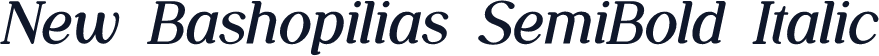 New Bashopilias SemiBold Italic