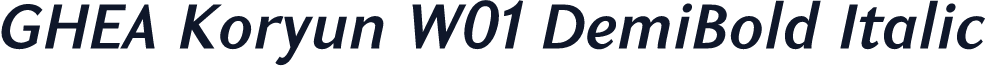 GHEA Koryun W01 DemiBold Italic
