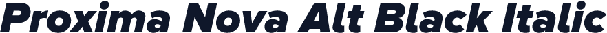 Proxima Nova Alt Black Italic