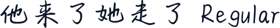 他来了她走了 Regular