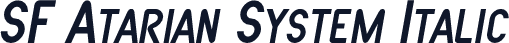 SF Atarian System Italic
