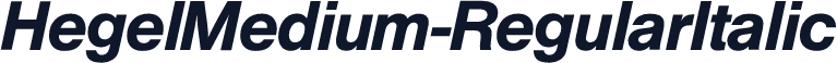 HegelMedium-RegularItalic