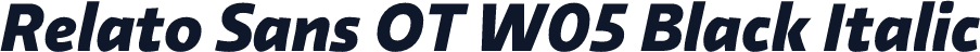 Relato Sans OT W05 Black Italic