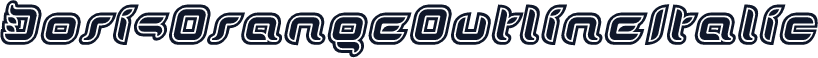 DorisOrangeOutlineItalic