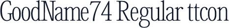 GoodName74 Regular ttcon