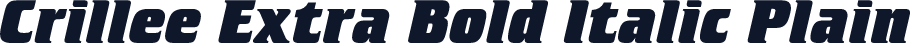 Crillee Extra Bold Italic Plain