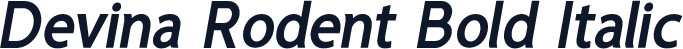 Devina Rodent Bold Italic