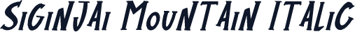 Siginjai Mountain Italic