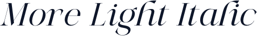 More Light Italic