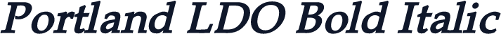 Portland LDO Bold Italic