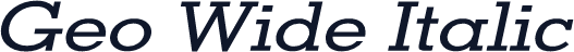 Geo Wide Italic
