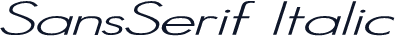 SansSerif Italic