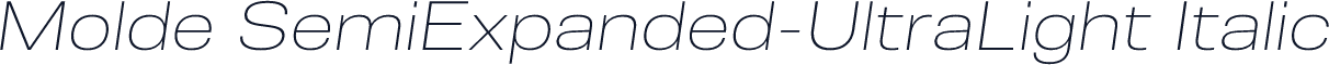 Molde SemiExpanded-UltraLight Italic