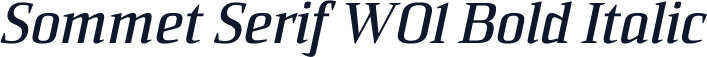 Sommet Serif W01 Bold Italic