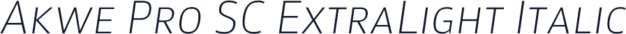 Akwe Pro SC ExtraLight Italic