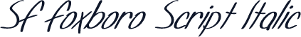 SF Foxboro Script Italic