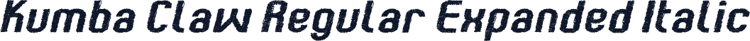 Kumba Claw Regular Expanded Italic