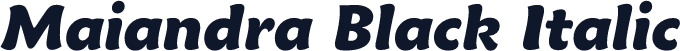 Maiandra Black Italic
