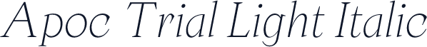 Apoc Trial Light Italic