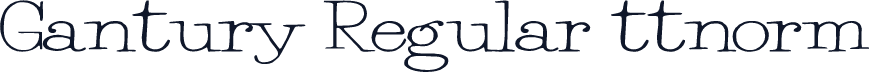 Gantury Regular ttnorm