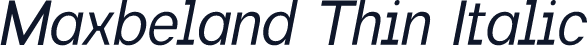 Maxbeland Thin Italic