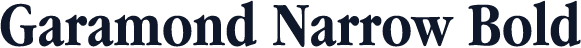 Garamond Narrow Bold