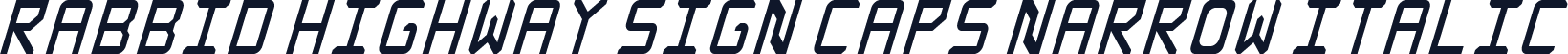 Rabbid Highway Sign Caps Narrow Italic