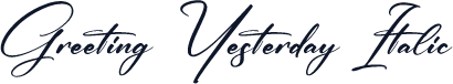 Greeting Yesterday Italic