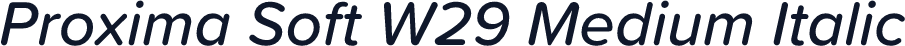 Proxima Soft W29 Medium Italic