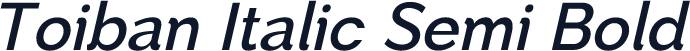 Toiban Italic Semi Bold