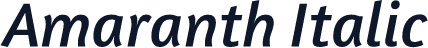 Amaranth Italic