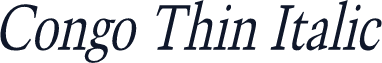 Congo Thin Italic