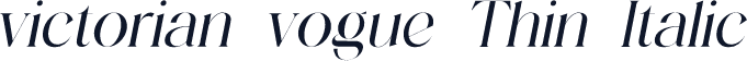 victorian vogue Thin Italic
