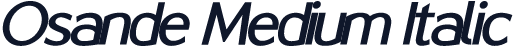 Osande Medium Italic