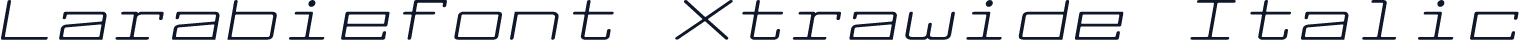 Larabiefont Xtrawide Italic