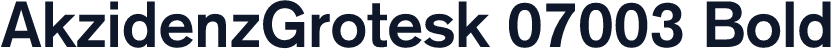 AkzidenzGrotesk 07003 Bold
