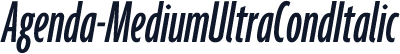 Agenda-MediumUltraCondItalic