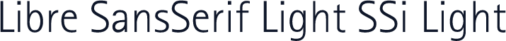 Libre SansSerif Light SSi Light
