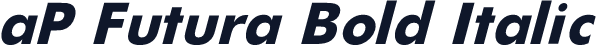 aP Futura Bold Italic