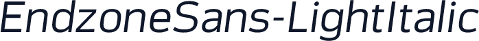 EndzoneSans-LightItalic