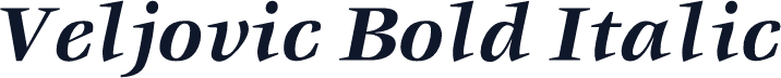 Veljovic Bold Italic