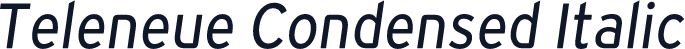 Teleneue Condensed Italic